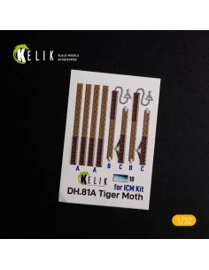 DH.81A Tiger Moth - Interior 3D Decal for ICM kit, 1/32 - Kelik K32021 2