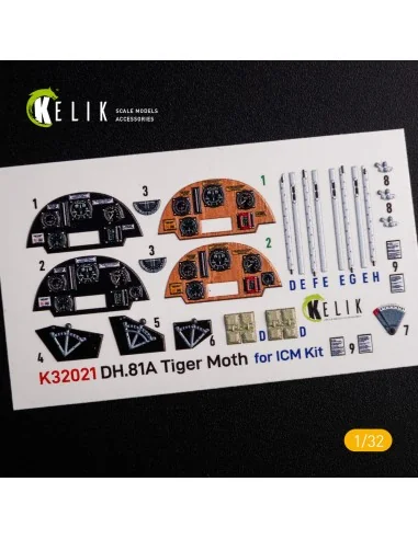[NO_DESC] DH.81A Tiger Moth - Interior 3D Decal for ICM kit, 1/32 -...