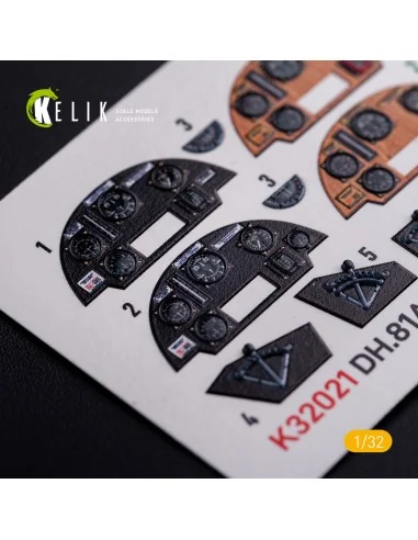 DH.81A Tiger Moth - Interior 3D Decal for ICM kit, 1/32 - Kelik K32021