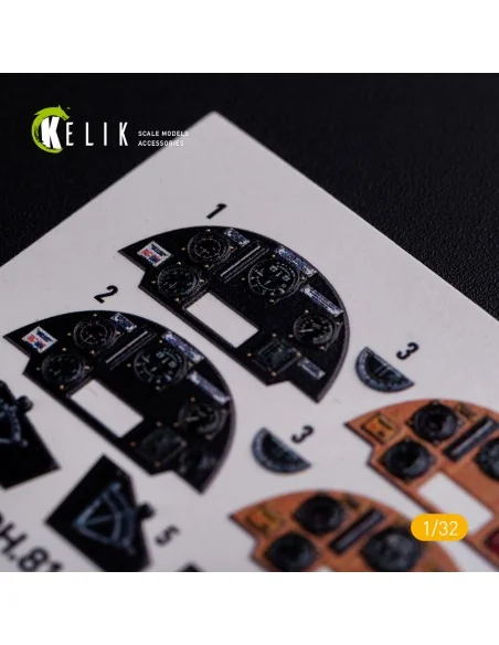 DH.81A Tiger Moth - Interior 3D Decal for ICM kit, 1/32 - Kelik K32021