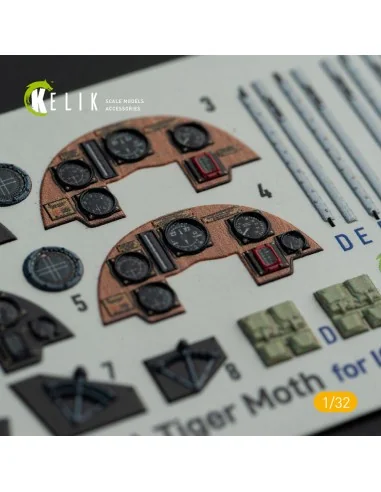 DH.81A Tiger Moth - Interior 3D Decal with 3D printed parts for ICM...