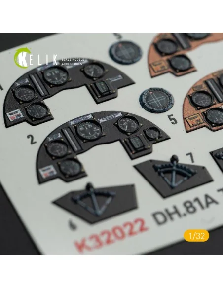 DH.81A Tiger Moth - Interior 3D Decal with 3D printed parts for ICM...