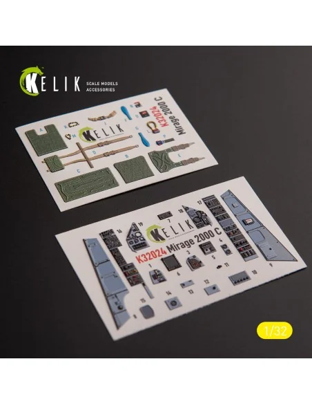 Mirage 2000C - interior 3D decals for Kitty Hawk/Zimi models kit, 1...
