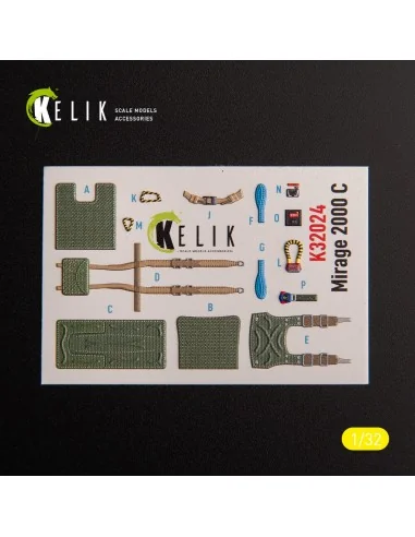 Mirage 2000C - interior 3D decals for Kitty Hawk/Zimi models kit, 1...