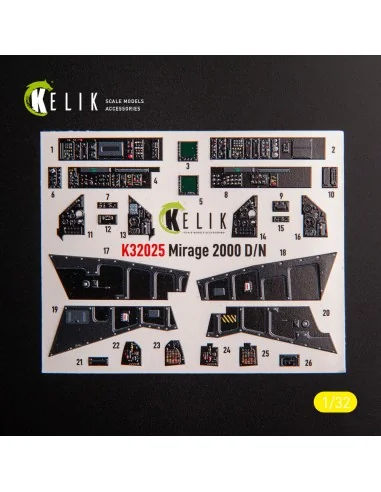 Mirage 2000D/N - interior 3D decals for Kitty Hawk/Zimi models kit,...