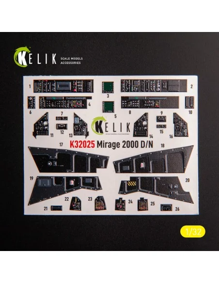 Mirage 2000D/N - interior 3D decals for Kitty Hawk/Zimi models kit,...