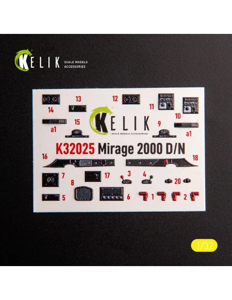 Mirage 2000D/N - interior 3D decals for Kitty Hawk/Zimi models kit,...