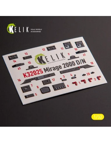 Mirage 2000D/N - interior 3D decals for Kitty Hawk/Zimi models kit,...