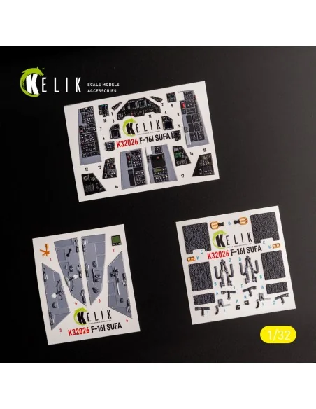 [NO_DESC] F-16I Sufa - interior 3D decals for Academy kit, 1/32 - K...