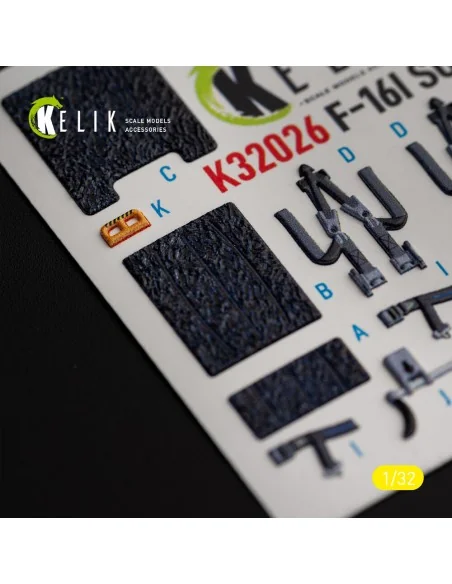 F-16I Sufa - interior 3D decals for Academy kit, 1/32 - Kelik K32026