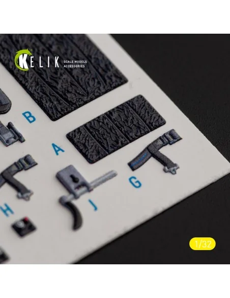 F-16I Sufa - interior 3D decals for Academy kit, 1/32 - Kelik K32026