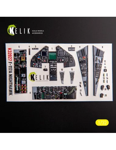 F-117A - Type 1 interior 3D decals for Trumpeter kit, 1/32 - Kelik ...