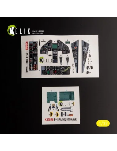 F-117A - Type 2 interior 3D decals for Trumpeter kit, 1/32 - Kelik ...