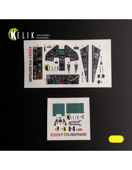 F-117A - Type 2 interior 3D decals for Trumpeter kit, 1/32 - Kelik ...