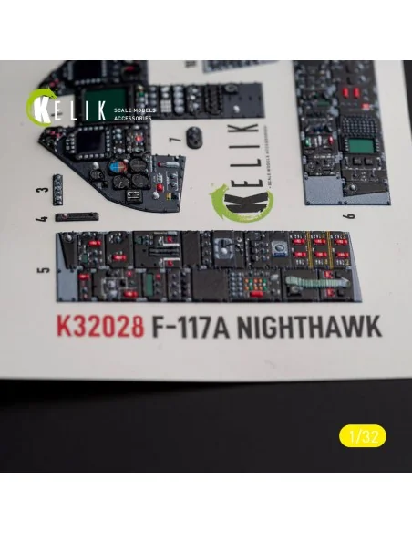 F-117A - Type 2 interior 3D decals for Trumpeter kit, 1/32 - Kelik ...