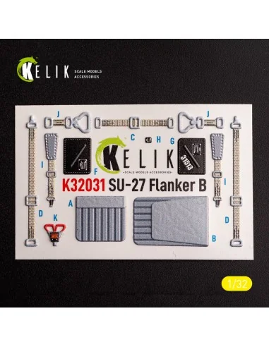 SU-27 - interior 3D decals for Trumpeter kit, 1/32 - Kelik K32031