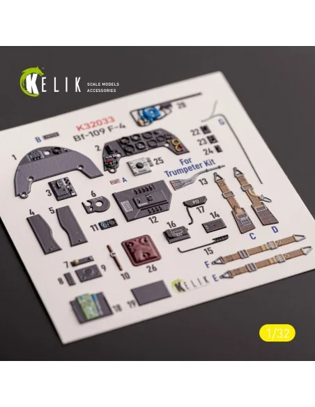 [NO_DESC] BF-109 F-4 - interior 3D decals for Trumpeter kit, 1/32 -...