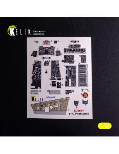 F-4J - interior 3D decals for Tamiya kit, 1/32 - Kelik K32029