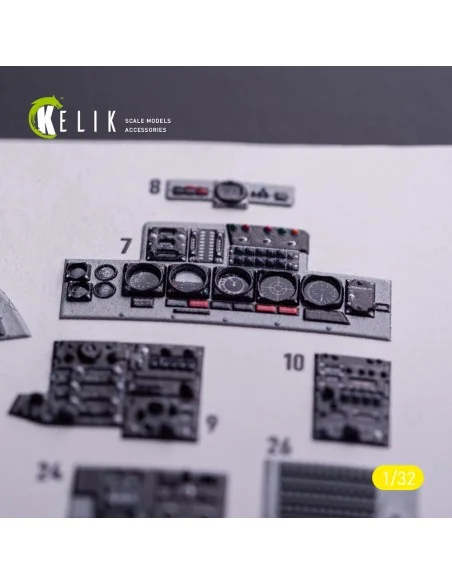 F-4J - interior 3D decals for Tamiya kit, 1/32 - Kelik K32029