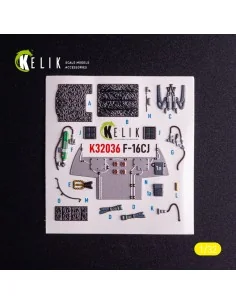 [NO_DESC] F-16CJ - interior 3D decals for Tamiya kit, 1/32 - Kelik ... 2