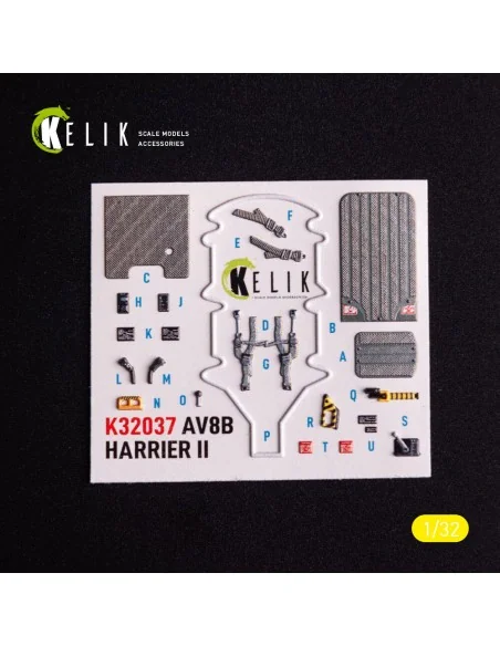 AV-8 Harrier - interior 3D decals for Trumpeter kit, 1/32 - Kelik K...