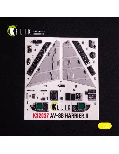 AV-8 Harrier - interior 3D decals for Trumpeter kit, 1/32 - Kelik K...