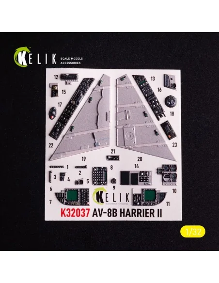 AV-8 Harrier - interior 3D decals for Trumpeter kit, 1/32 - Kelik K...