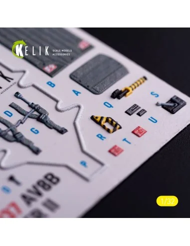 AV-8 Harrier - interior 3D decals for Trumpeter kit, 1/32 - Kelik K...