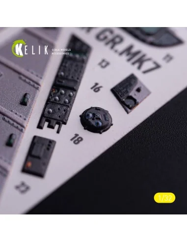 GR.MK7 Harrier - interior 3D decals for Trumpeter kit, 1/32 - Kelik...