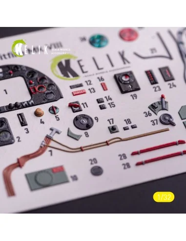 Spitfire Mk VIII - interior 3D decals for Tamiya kit, 1/32 - Kelik ...