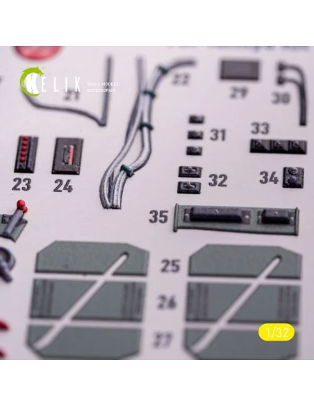 Spitfire Mk VIII - interior 3D decals for Tamiya kit, 1/32 - Kelik ...