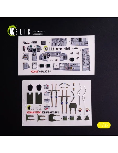 Tornado IDS - interior 3D decals for Italeri kit, 1/32 - Kelik K32040