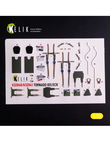 Tornado IDS - interior 3D decals for Italeri kit, 1/32 - Kelik K32040