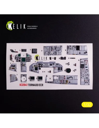 Tornado ECR - interior 3D decals for Italeri kit, 1/32 - Kelik K32041