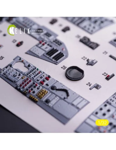 Tornado ECR - interior 3D decals for Italeri kit, 1/32 - Kelik K32041