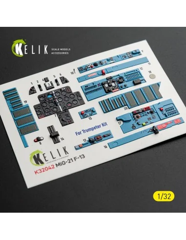 MiG-21 F-13 export version - interior 3D decals for Trumpeter kit, ...