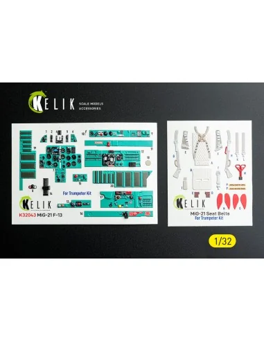 [NO_DESC] MiG-21 F-13 - interior 3D decals for Trumpeter kit, 1/32 ...