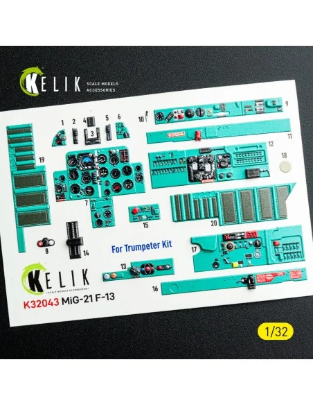 [NO_DESC] MiG-21 F-13 - interior 3D decals for Trumpeter kit, 1/32 ...