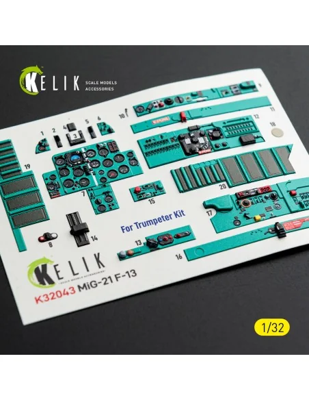 [NO_DESC] MiG-21 F-13 - interior 3D decals for Trumpeter kit, 1/32 ...