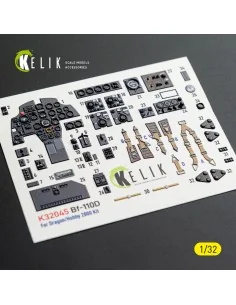 Bf-110D - interior 3D decals for Dragon/Hobby 2000 kit, 1/32 - Keli... 2