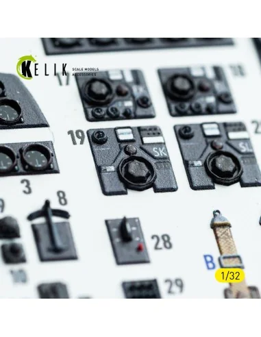 Bf-110D - interior 3D decals for Dragon/Hobby 2000 kit, 1/32 - Keli...