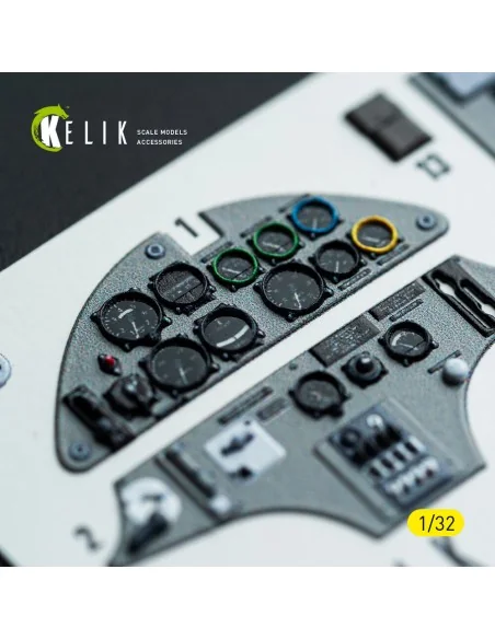 Hs-123A-1 - interior 3D decals for ICM kit, 1/32 - Kelik K32046