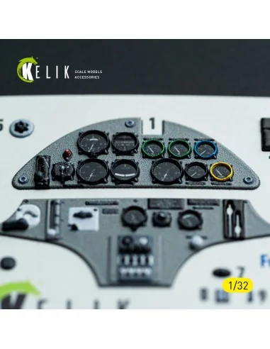 Hs-123A-1 - interior 3D decals for ICM kit, 1/32 - Kelik K32046