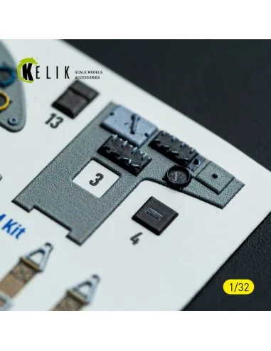 Hs-123A-1 - interior 3D decals for ICM kit, 1/32 - Kelik K32046
