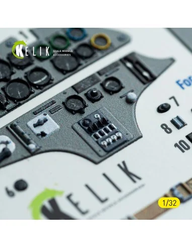 Hs-123A-1 - interior 3D decals for ICM kit, 1/32 - Kelik K32046