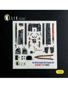 F-86D - interior 3D decals for Kitty Hawk/Zimi models kit, 1/32 - K...