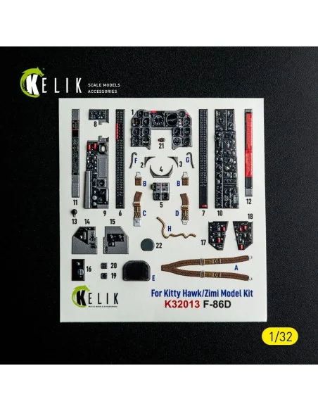 [NO_DESC] F-86D - interior 3D decals for Kitty Hawk/Zimi models kit...