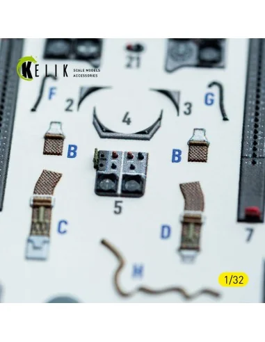F-86D - interior 3D decals for Kitty Hawk/Zimi models kit, 1/32 - K...