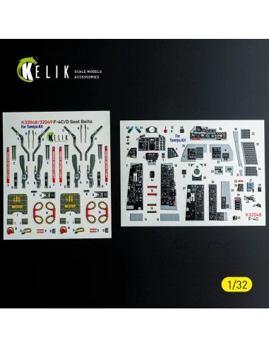 [NO_DESC] F-4C - interior 3D decals for Tamiya kit, 1/32 - Kelik K3...