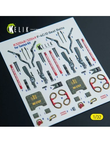 F-4C - interior 3D decals for Tamiya kit, 1/32 - Kelik K32048